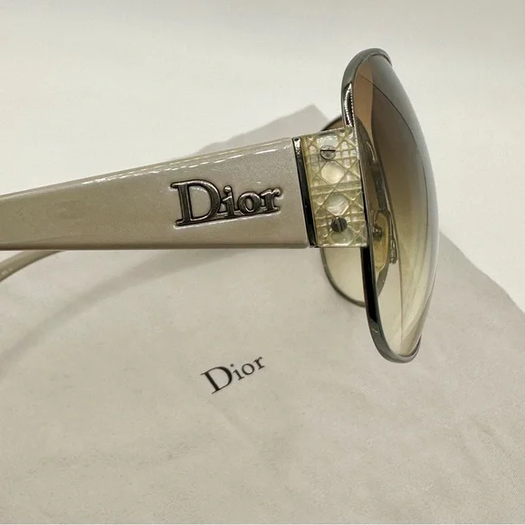 DIOR Oversized Sunglasses with Brown Gradient Lenses and Gray temples